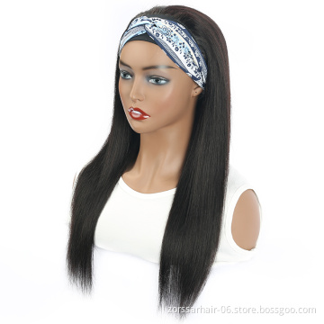 Wholesale Headband Wig Human Hair For Black Women,Remy Human Hair Headband Wig,Headband Kinky Ponytail Human Hair Wig